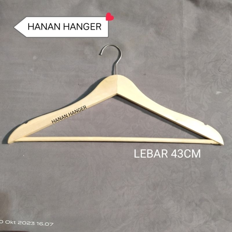 Hanger palang / Hanger dewasa / hanger kayu / hanger distro / gantungan baju / hanger murah