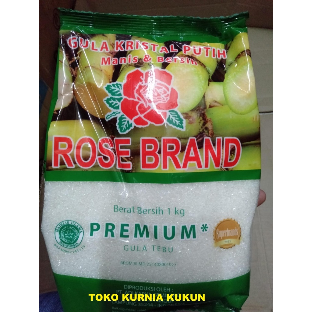 

ROSE BRAND GULA PASIR 1KG PREMIUM KUNING