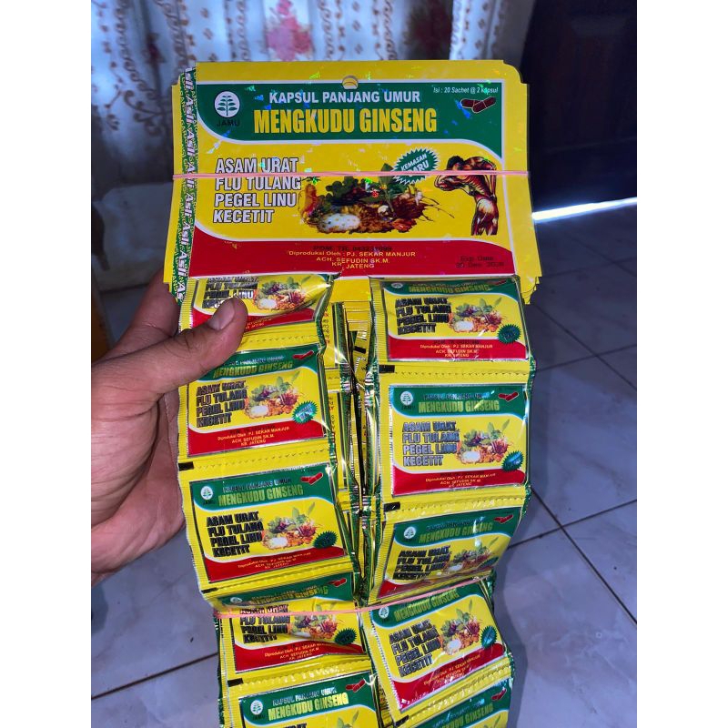 KAPSUL MENGKUDU GINGSENG FLU TULANG 100% BERKHASIAT