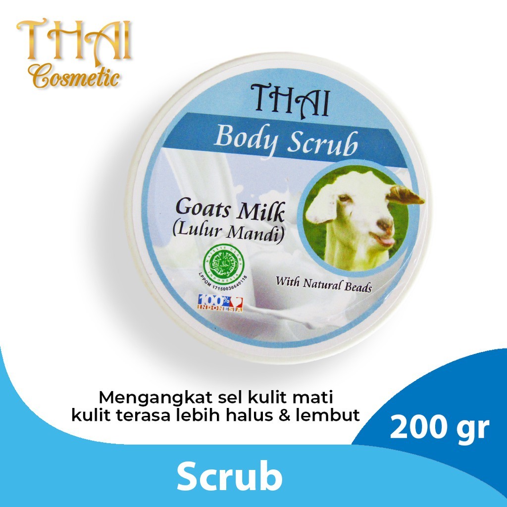 Lulur Thai Goats Milk Body Scrub 200gr - Susu Kambing (PALING MURAH)