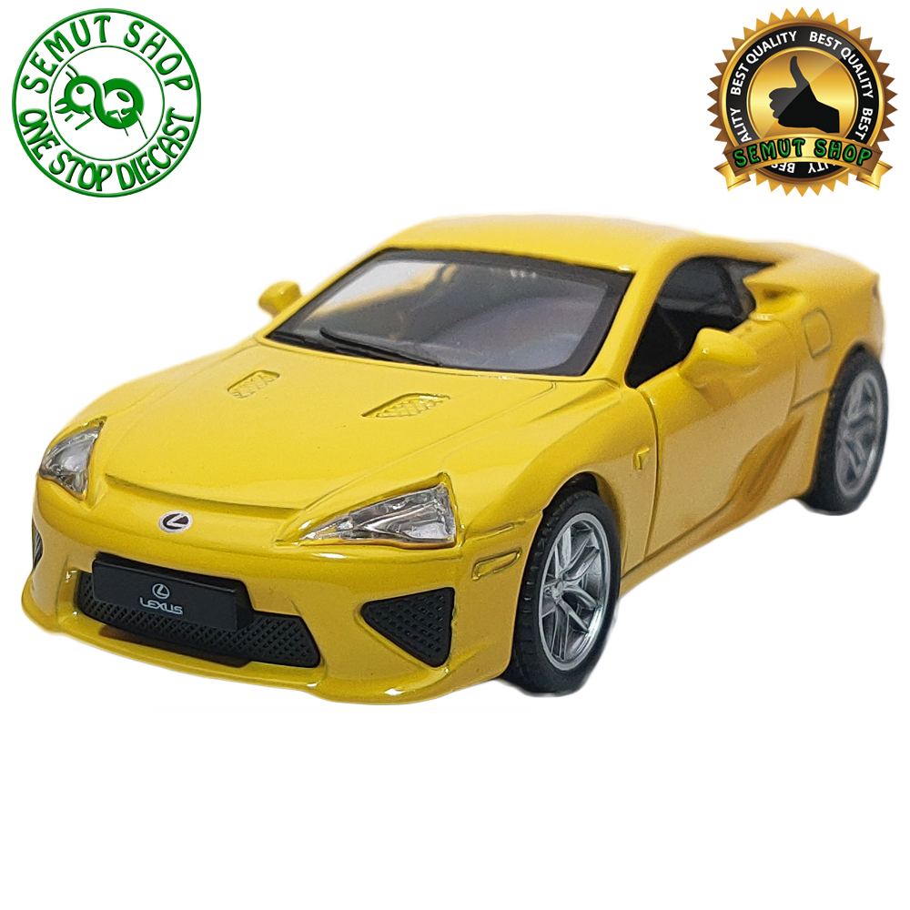 Apolo MSZ Lexus LFA Glossy Yellow Miniatur Mobil Lexus LFA skala 1:43