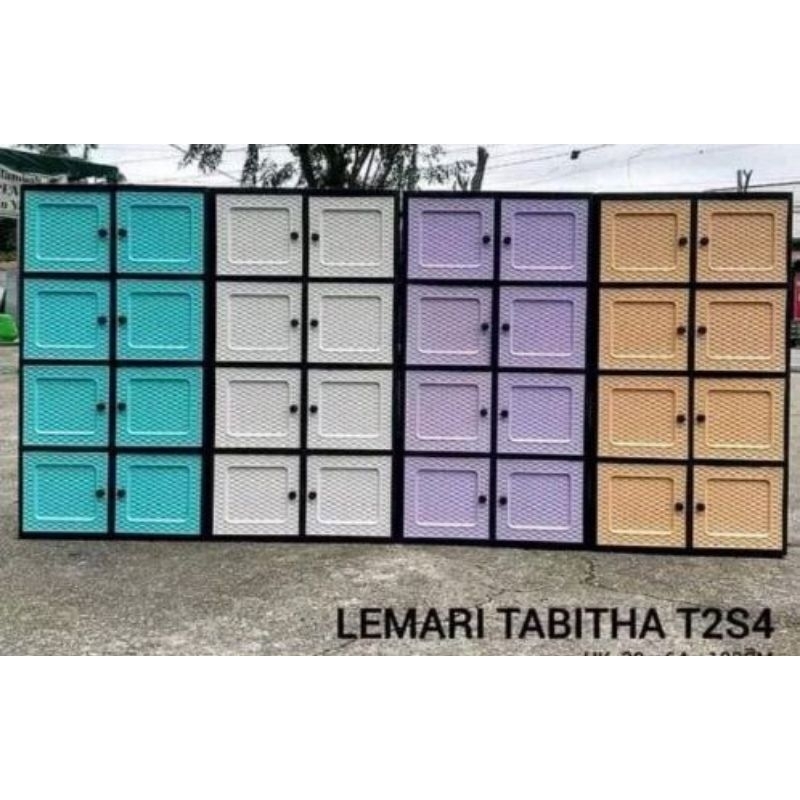LEMARI SUSUN PLASTIK / LEMARI TABITHA SUSUN WARNA / LEMARI 4 SUSUN SERBAGUNA / LEMARI SUSUN