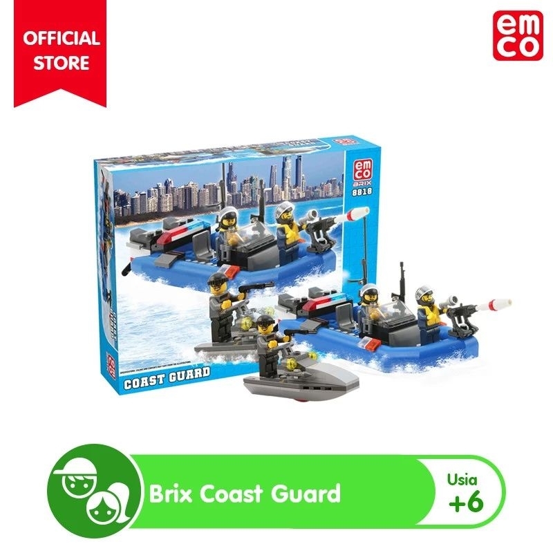 Mainan Brix Emco Brix Coast Guard Penyelamat Police
