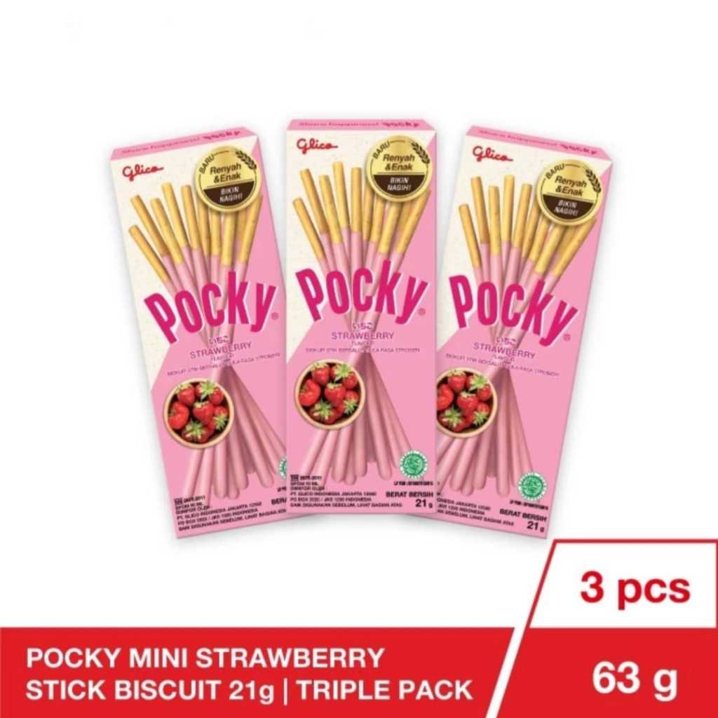 

GLICO POCKY STRAWBERRY FLAVOUR 21 GRAM - 3PCS