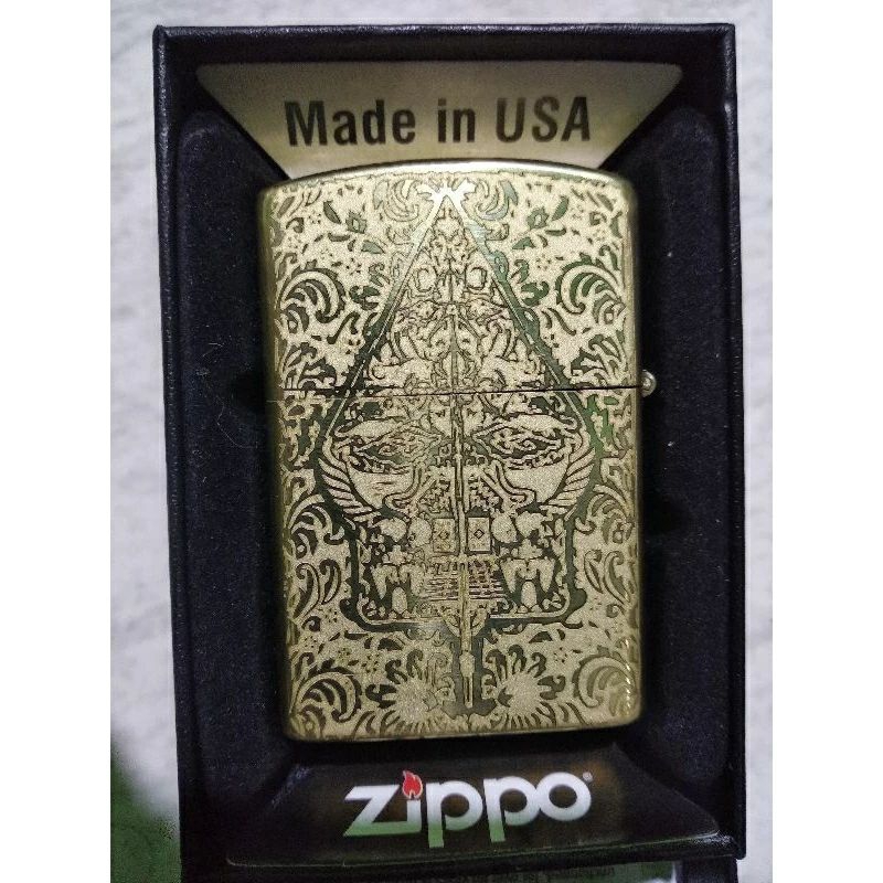 Korek Zippo Custom Wayang Dua Denting