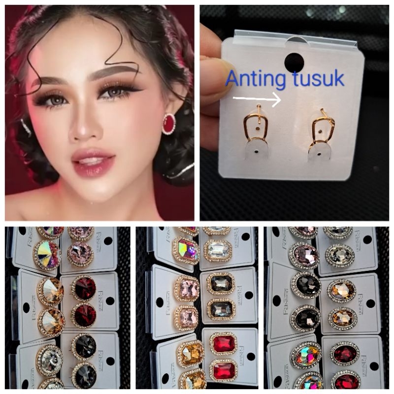 Giwang tusuk anting stud aksesoris pengantin adat jawa modern/anting pesta