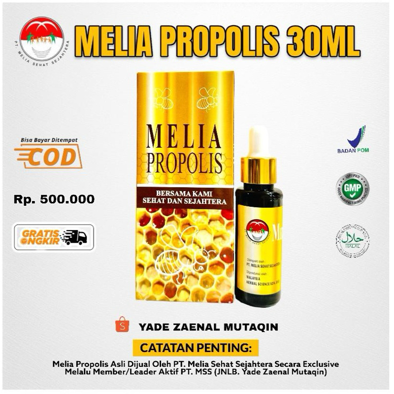 Melia Propolis 30ml | Propolis Melia 30ml Asli 100% Original | Melia Propolis Original 30ml | Melia 