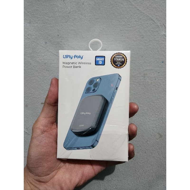 (NEW) Lolypoly Powerbank Magnet Wireless Charger 8000 Mah