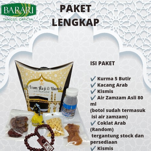 

[50 PCS] Paket Oleh Oleh Haji dan Umroh Goody Bag plus kartu ucapan