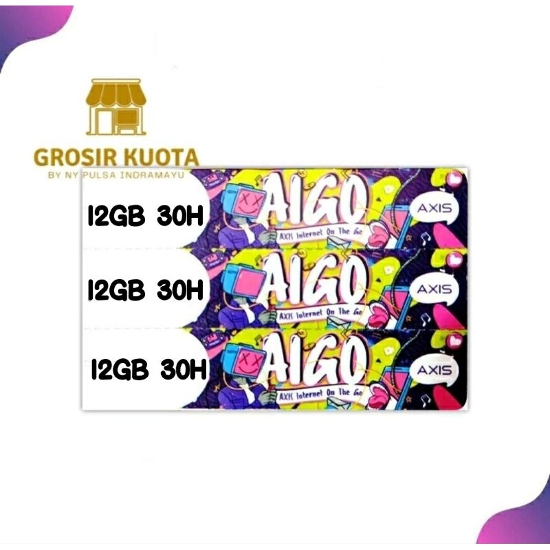 Voucher Axis 8GB (12GB) 30Hari Ori [NASIONAL]