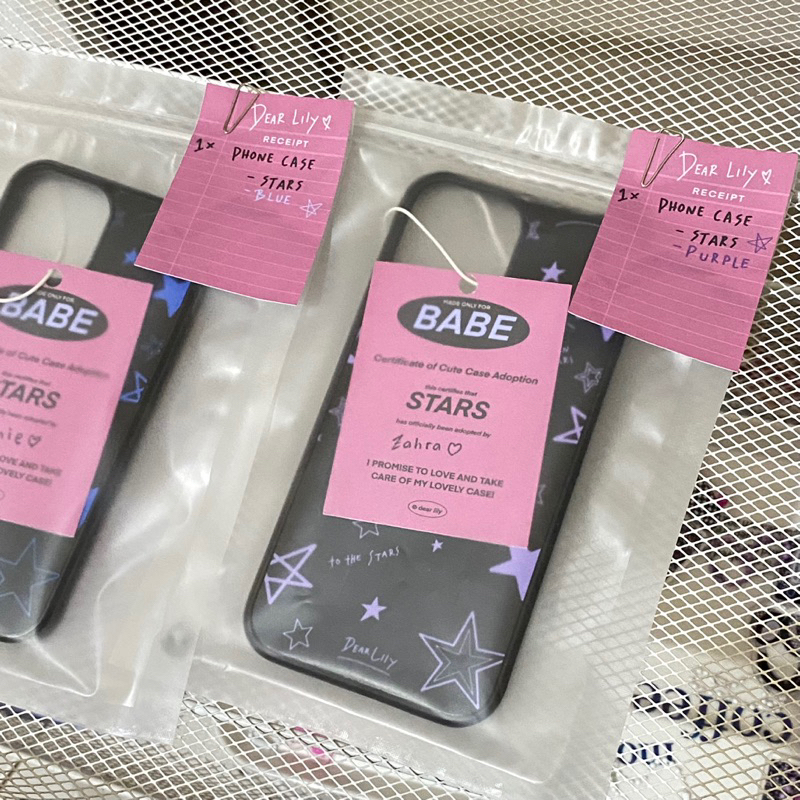 Dear Lily - Case & Sticker SET / Star Case / Clueless Sticker / Cool Kids Sticker / Casing Hp Iphone