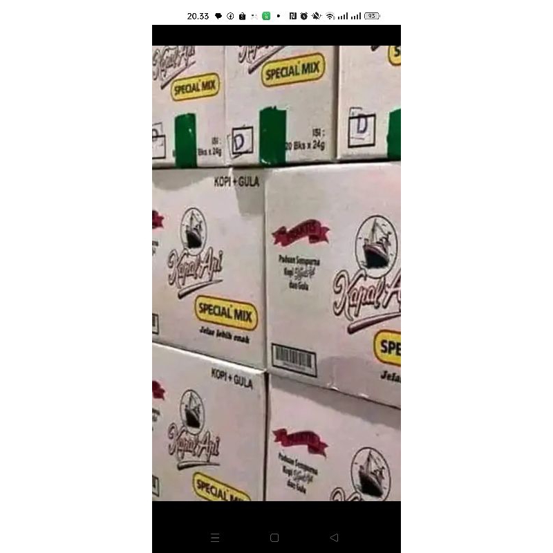 

1 DUS KOPI KAPAL API mix ISI 12 RENCENG