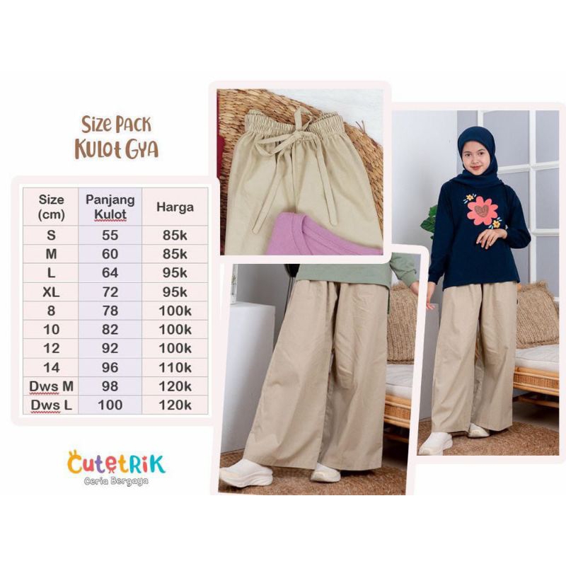 Kulot Gya By Cutetrik/ Kulot Anak Cutetrik