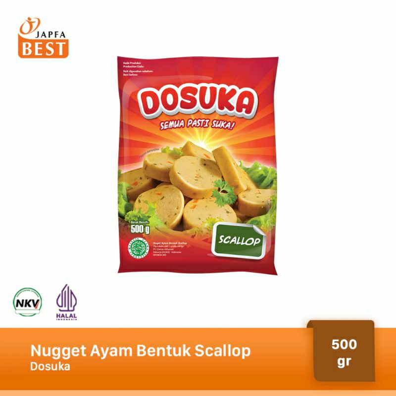 

NUGGET AYAM SCALLOP DOSUKA 500 GRAM