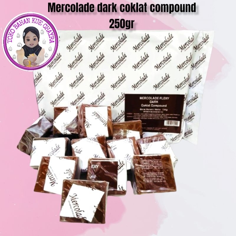 

mercolade dark coklat compound 250gr cokelat ercolade