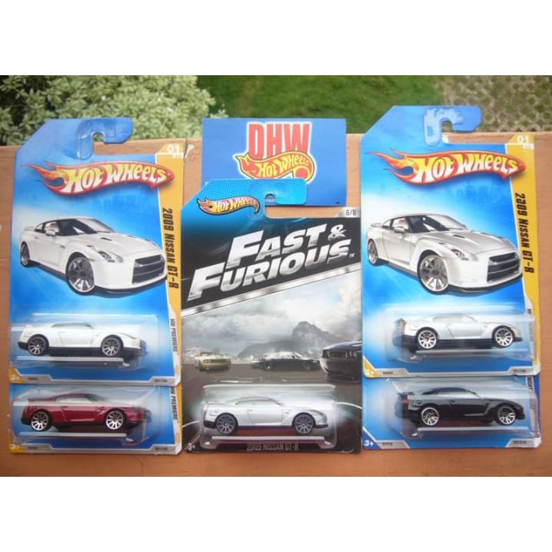 hotwheels 2009 nissan gtr jdm 4first edition & 1fast furious koleksian lawas jual sepaket