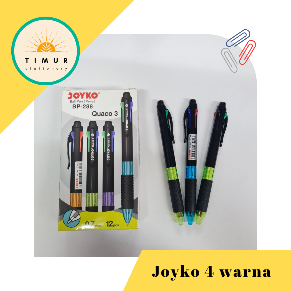 

Pen 4 Warna QUACO by JOYKO isi 12 Pen