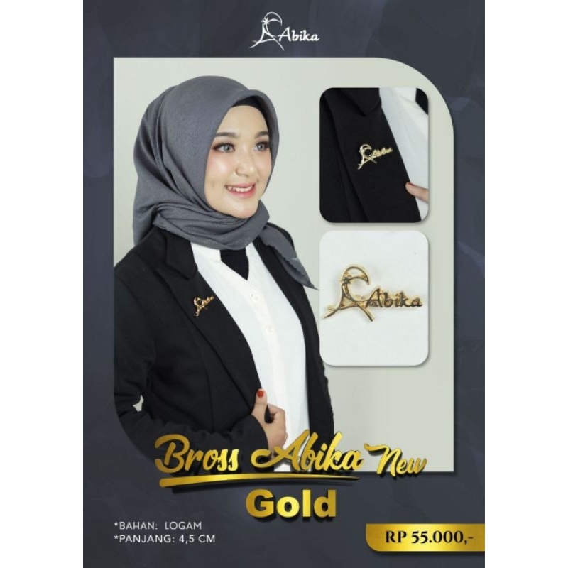 Bros Abika Hijab Warna Rose gold dan Gold