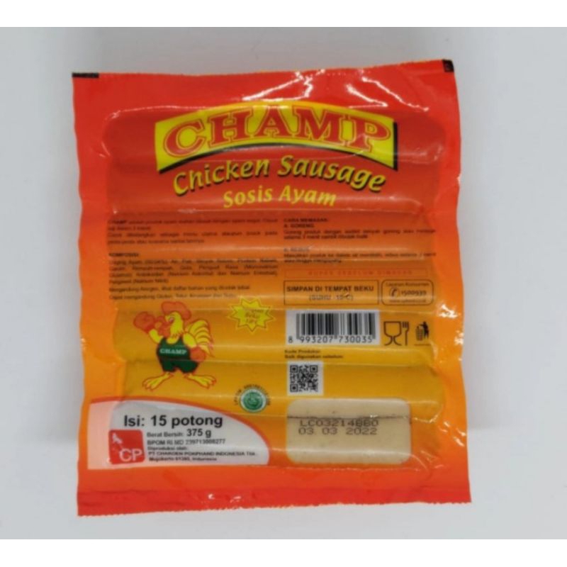 

Sosis Champ Ayam 375gr