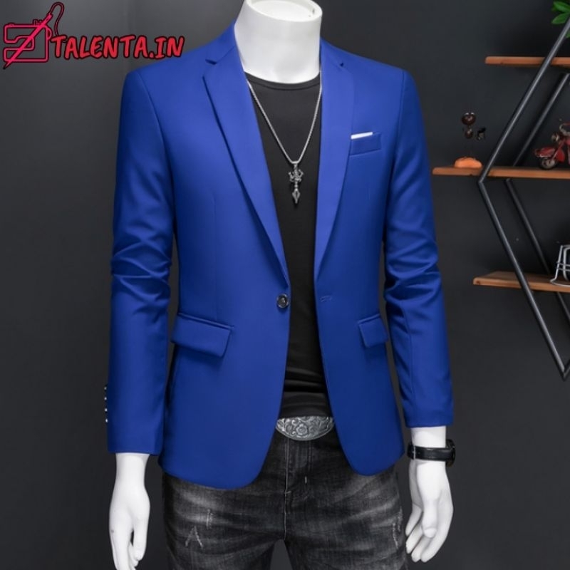 JAS PRIA BIRU / BLAZER PRIA BIRU / JAS PENGANTIN BIRU/ JAS KANCING SATU / BLAZER KEREN 2023