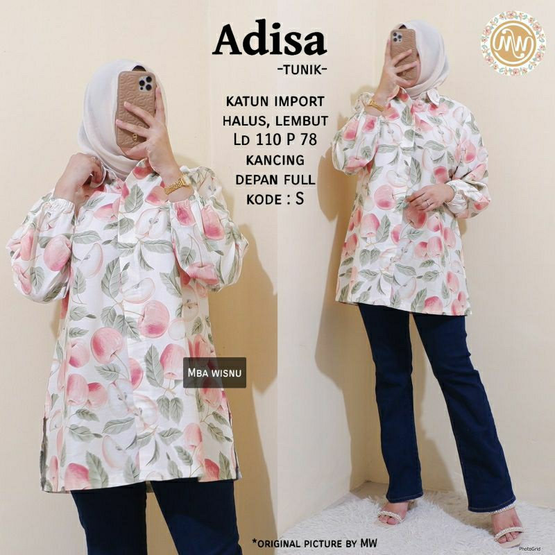 ADISA TUNIK KODE S BAHAN KATUN JEPANG