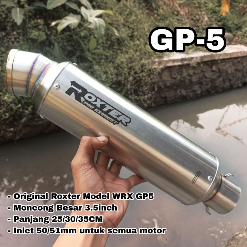 Silincer knalpot copy wrx gp5 original roxter inlet 50mm