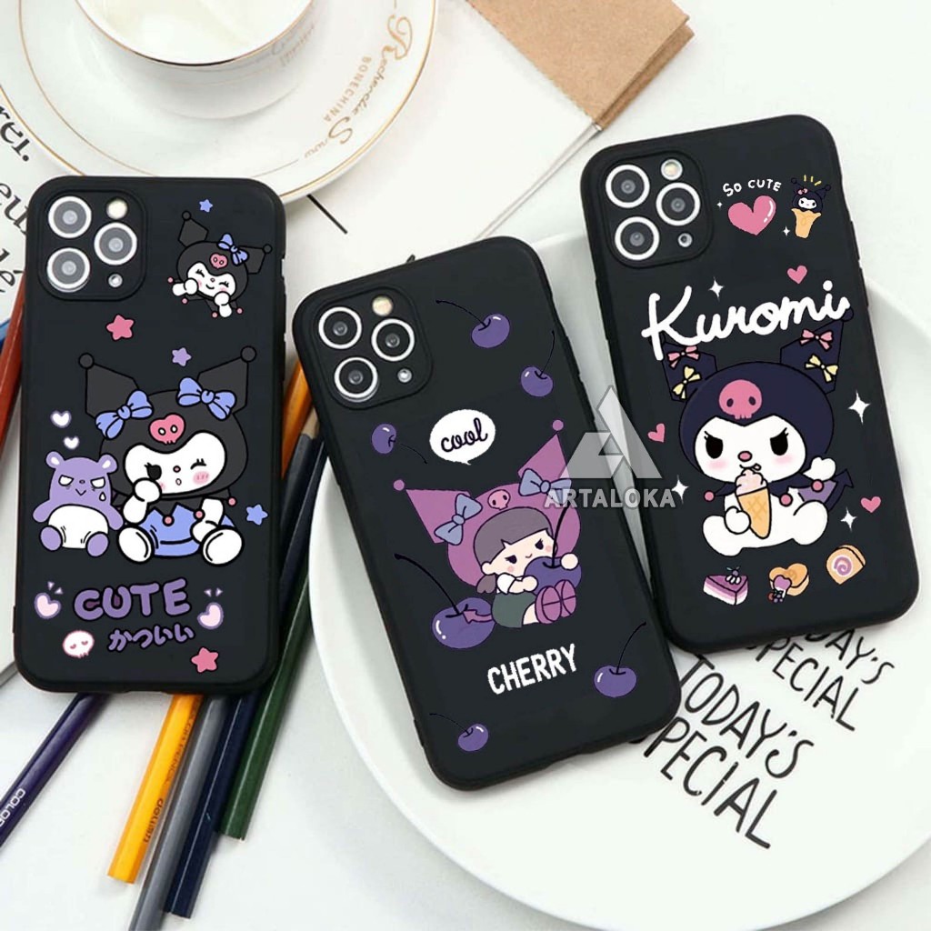 ARTALOKA88 KRM01 CASE SILICON MOTIF KUROMI CUTE  FOR IPHONE 6 7 8 7 PLUS 8 PLUS X XS XR XS MAX 11 11