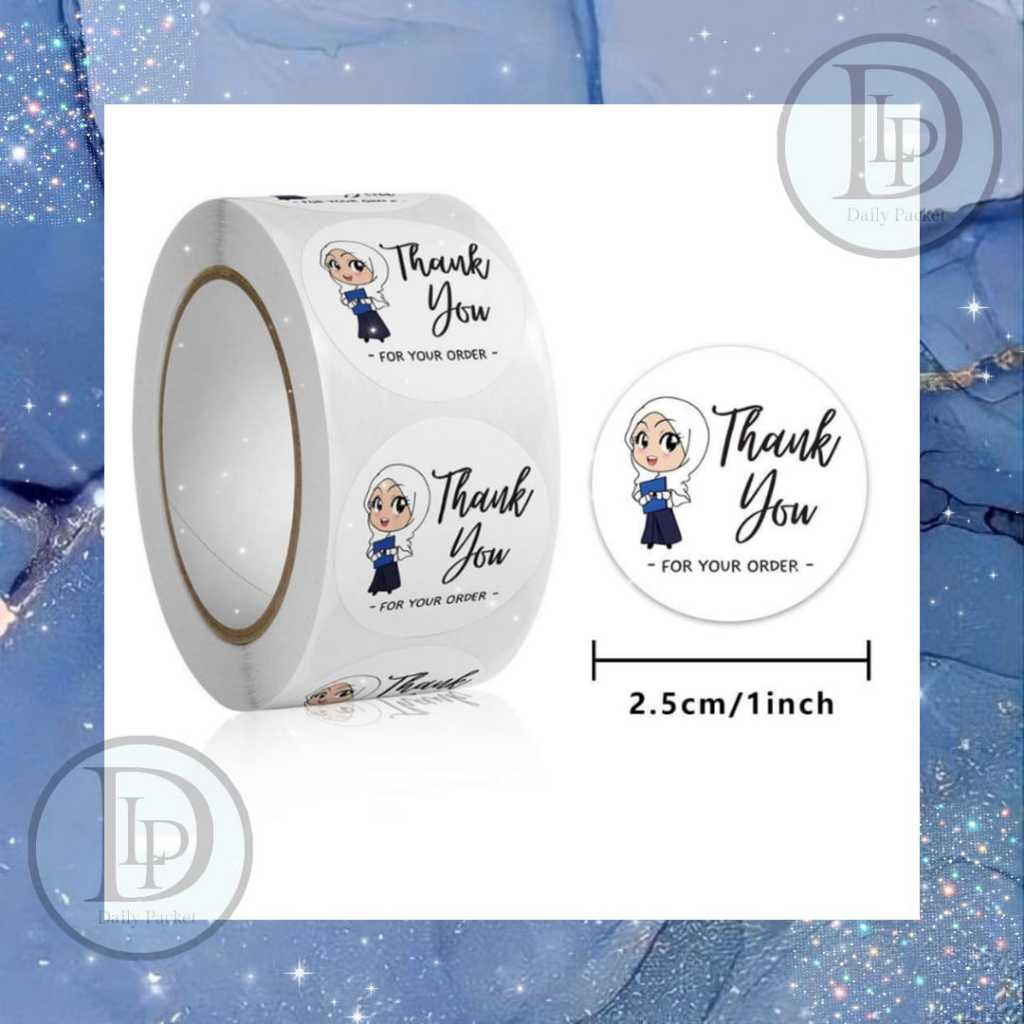 

[ 1 Roll 500 Pcs ] Sticker Label Makanan Ucapan Thank You For Your Order