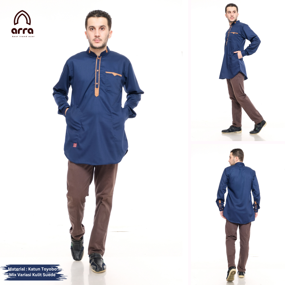 Arra Sulaiman Series Koko Kurta Pakistan Pria Dewasa Lengan Panjang Jumbo