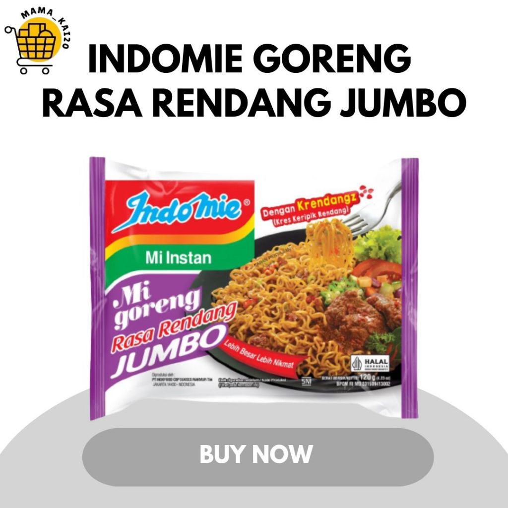 

INDOMIE GORENG RASA RENDANG JUMBO