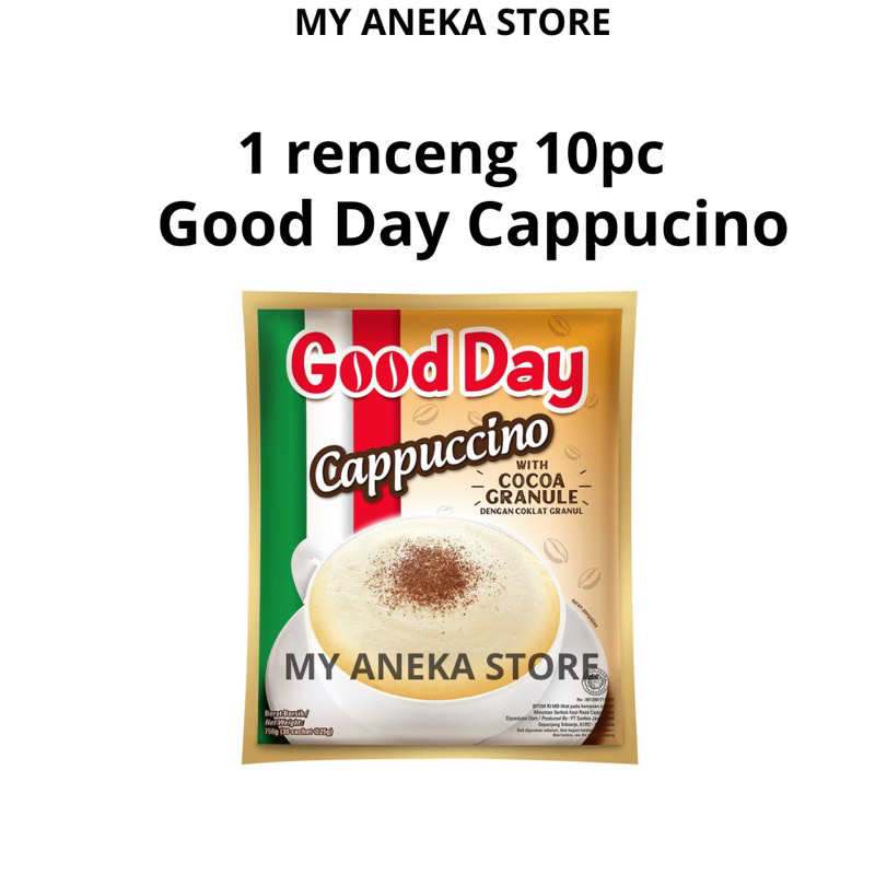 

1 RENCENG / 10pc GOOD DAY CAPPUCINO /kopi good day cappuccino ( 10 sachet / renceng )