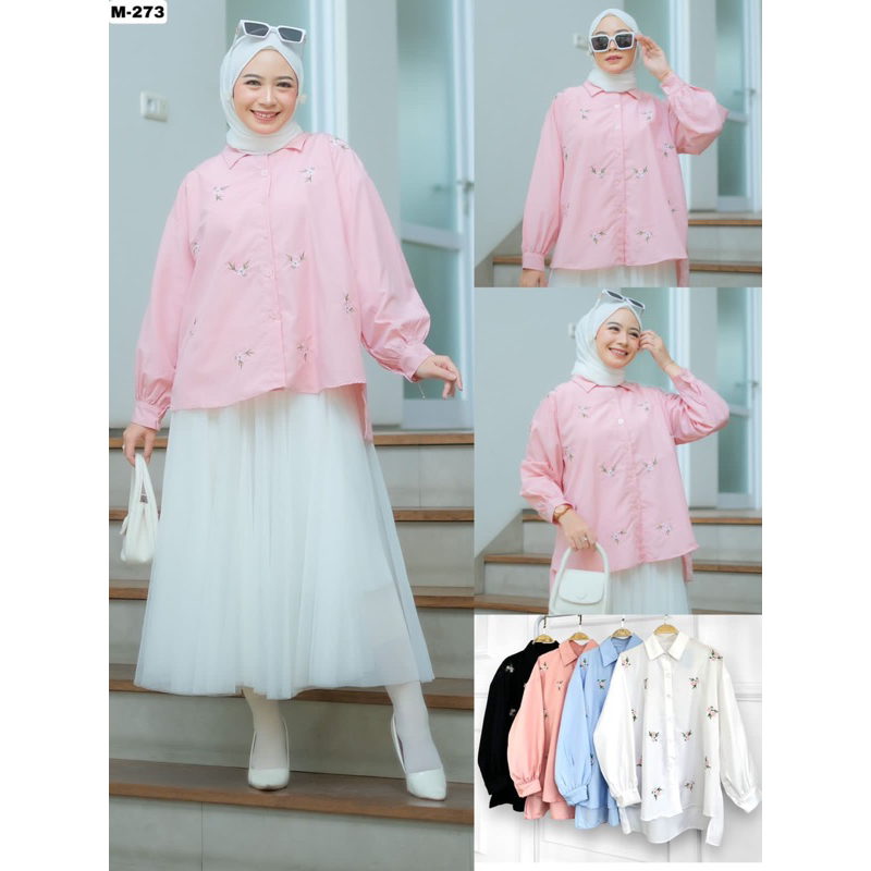 BLOUSE WANITA BAHAN POLY KATUN BORDIR/BLOUSE WANITA BORDIR/PAKAIAN WANITA BLOUSE/