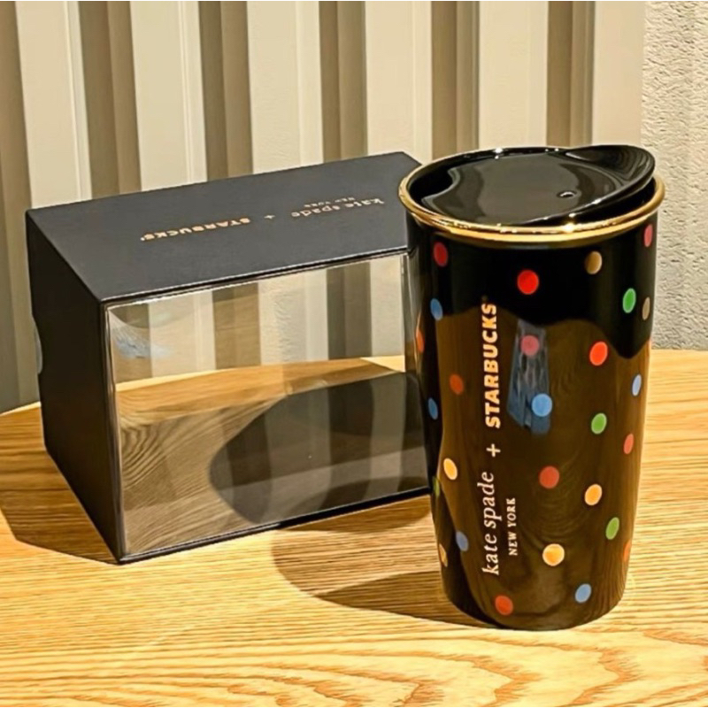 Starbucks Kate Spade Double Wall Polkadot Ceramic Mug 2023 375 mls