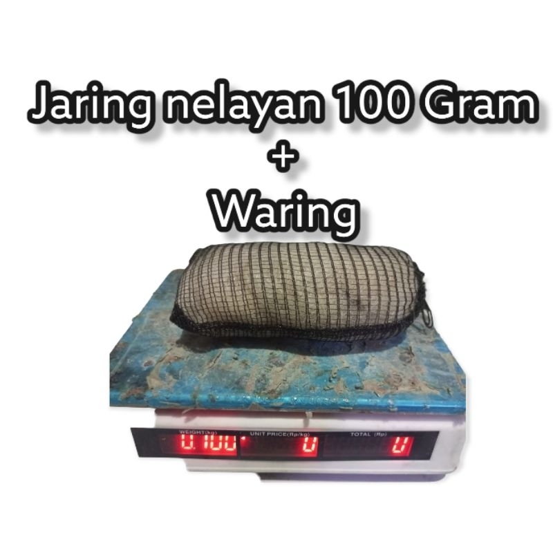 Jaring nelayan 100 gram plus waring / jaring nelayan / jaring nelayan plus waring / media filter koi