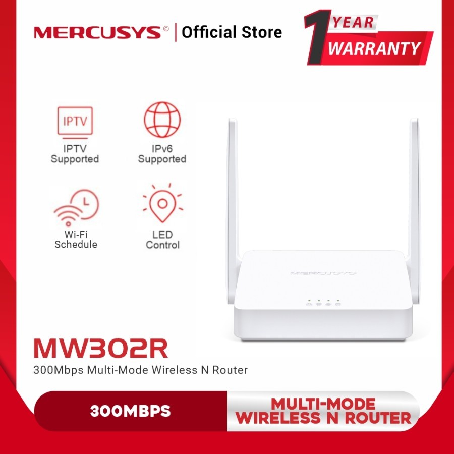 Wireless N Router Mercusys MW302R Wireless N Router 300Mbps