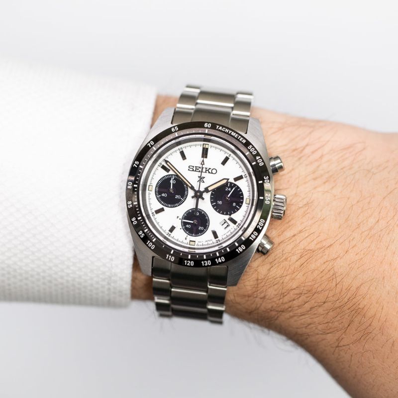 jam tangan seiko speedtimer solar crono SSC 813 P1(seiko panda) COD NEW