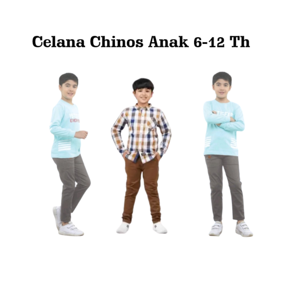 Celana Anak Laki-Laki Usia SD (9-12 Tahun) Hitam Kain Melar Bahan Kain Katun Twill Combed Melar