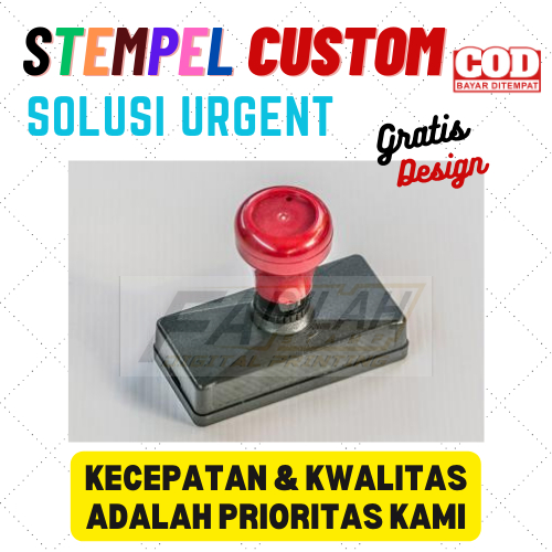 

Stempel Custom / Persegi Panjang 32x67 mm / Otomatis tinta