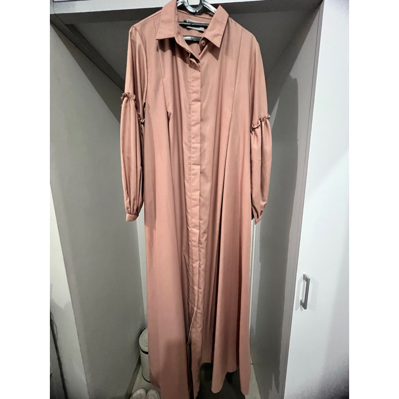 Preloved. Geranium Dress, Zysku Xena, Dusty Pink, size L, Ld 100cm, PB 140cm