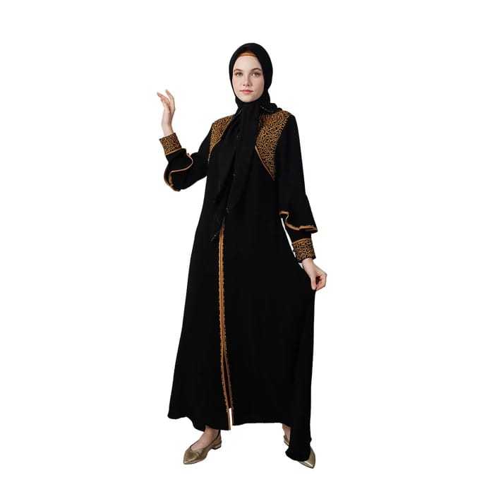 Hikmat A6623 Abaya Warna White,Brown & Black