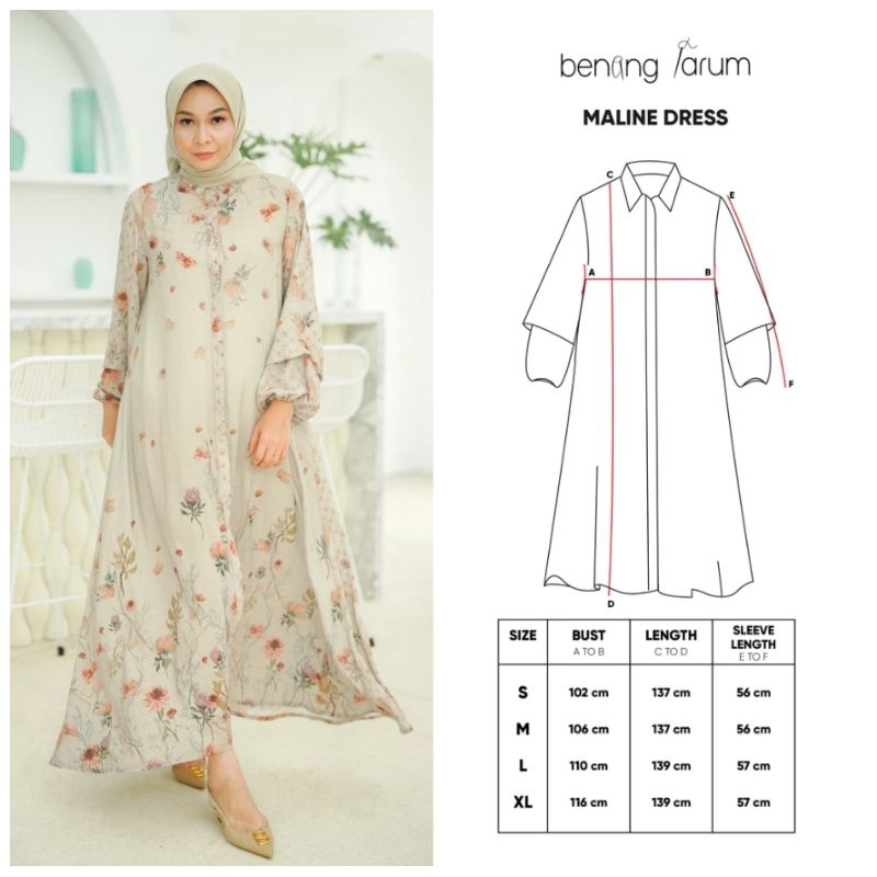 SALE. New Malina Dress Soft Amber size L by Benang Jarum