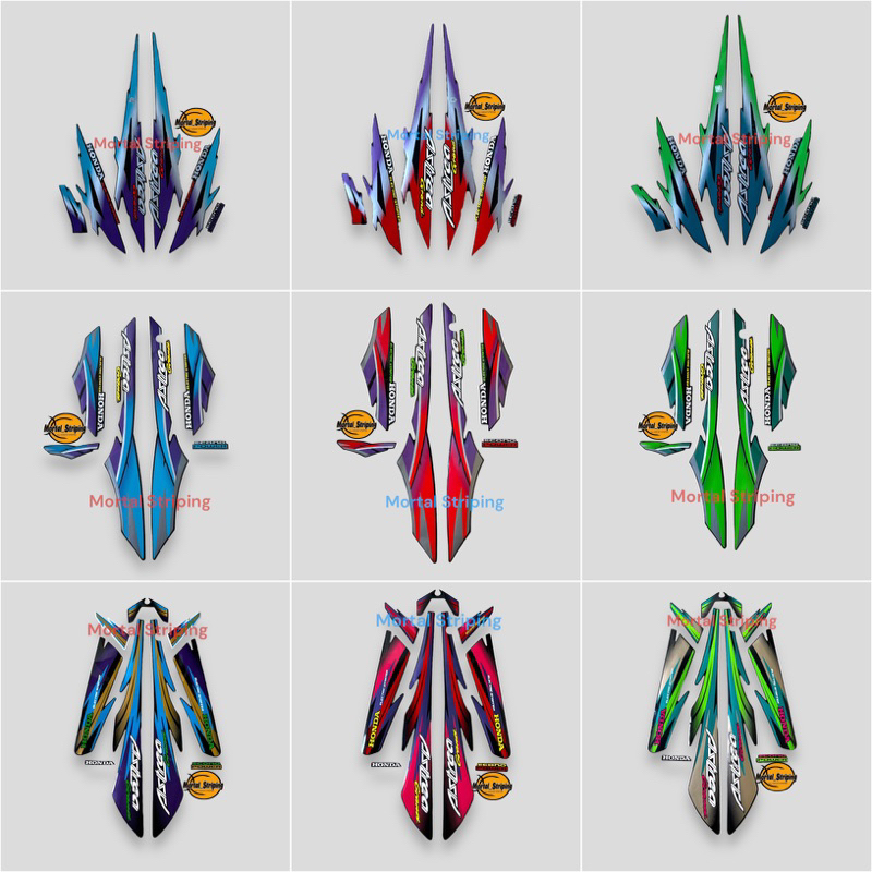 STICKER STRIPING LIS HONDA ASTREA GRAND 1995 1996 1997 FULL SET