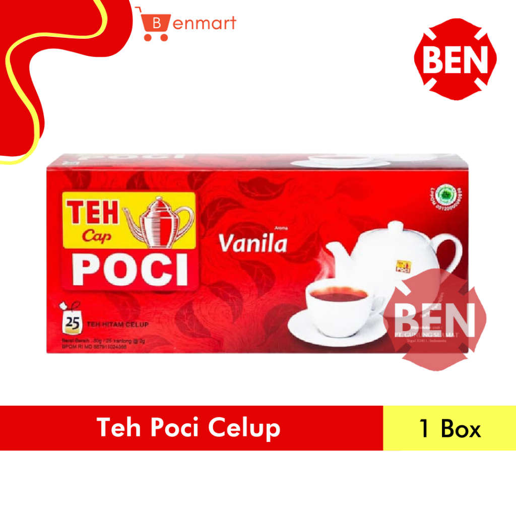 

Teh Cap Poci Vanila Celup 1 Box 25 Kantong Vanilla Tea Hitam Teabags