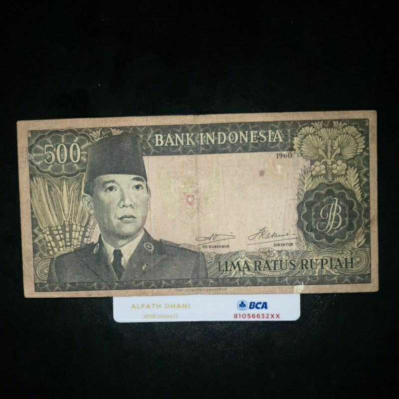 Uang Kuno Seri Sukarno Pecahan 500 Rupiah