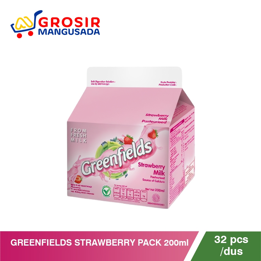 

Susu Greenfields UHT Strawberry Pack 200ml Harga Grosir 3pcs