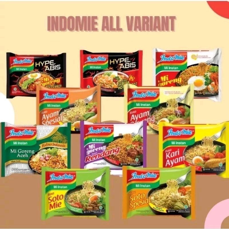 

Indomie goreng kuah all varian perbungkus