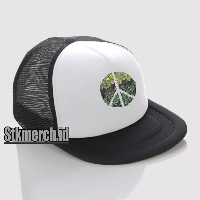 Topi Logo Peace / Topi Snapback Trucker Distro / Topi Jaring / Topi Snapback Caps Hat - Peace PH