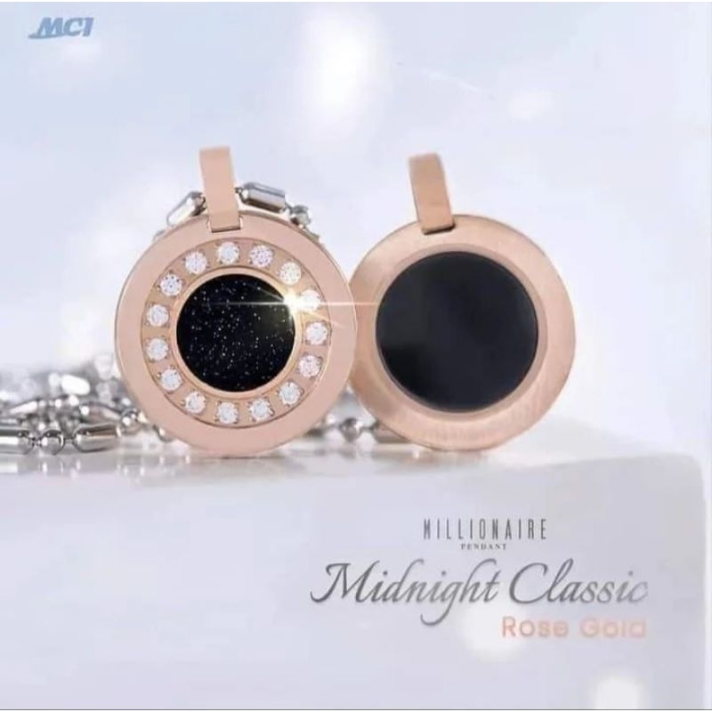 PROMO MCI kalung pendant midnight classic ROSE GOLD segel 100% ori