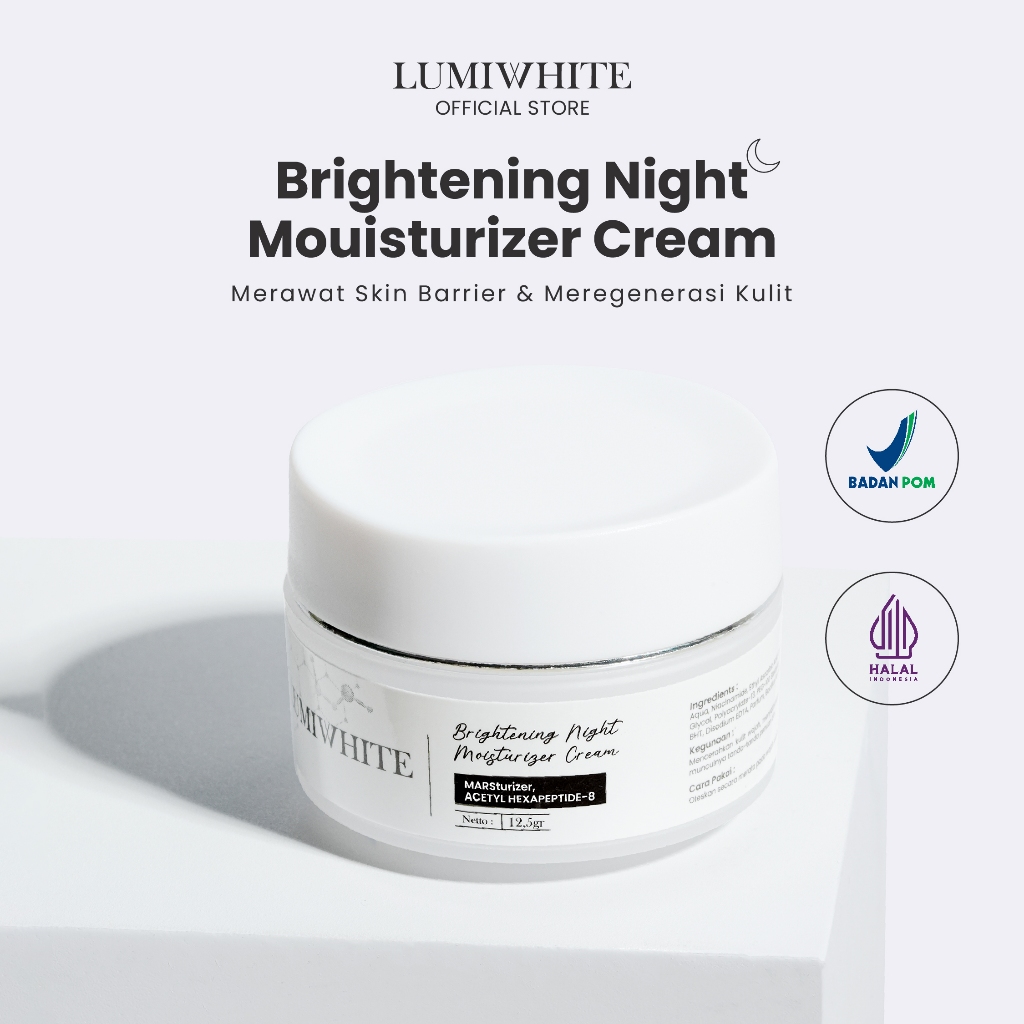 Lumiwhite Brightening Night Cream / Night Cream Pemutih Wajah / Skincare Wajah 10 gr