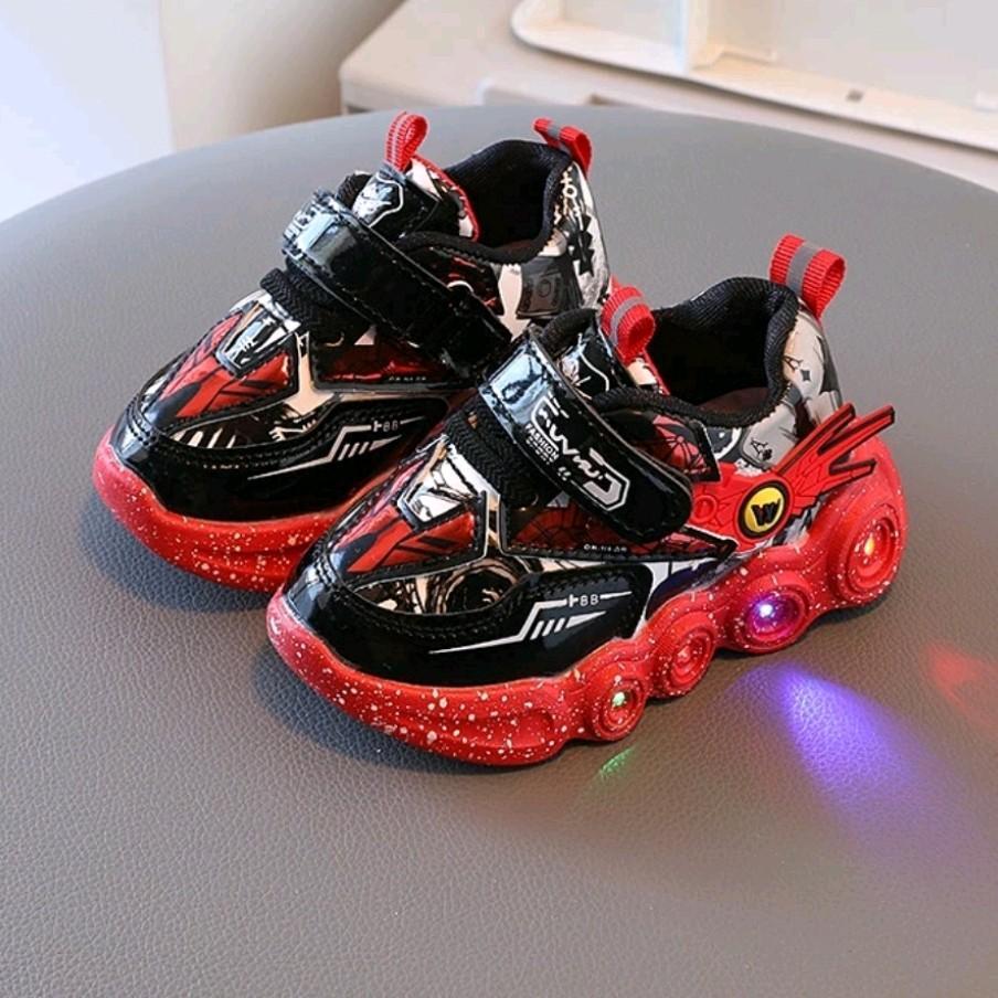 SEPATU IMPORT ANAK LAKI-LAKI LED MODEL IRON MAN